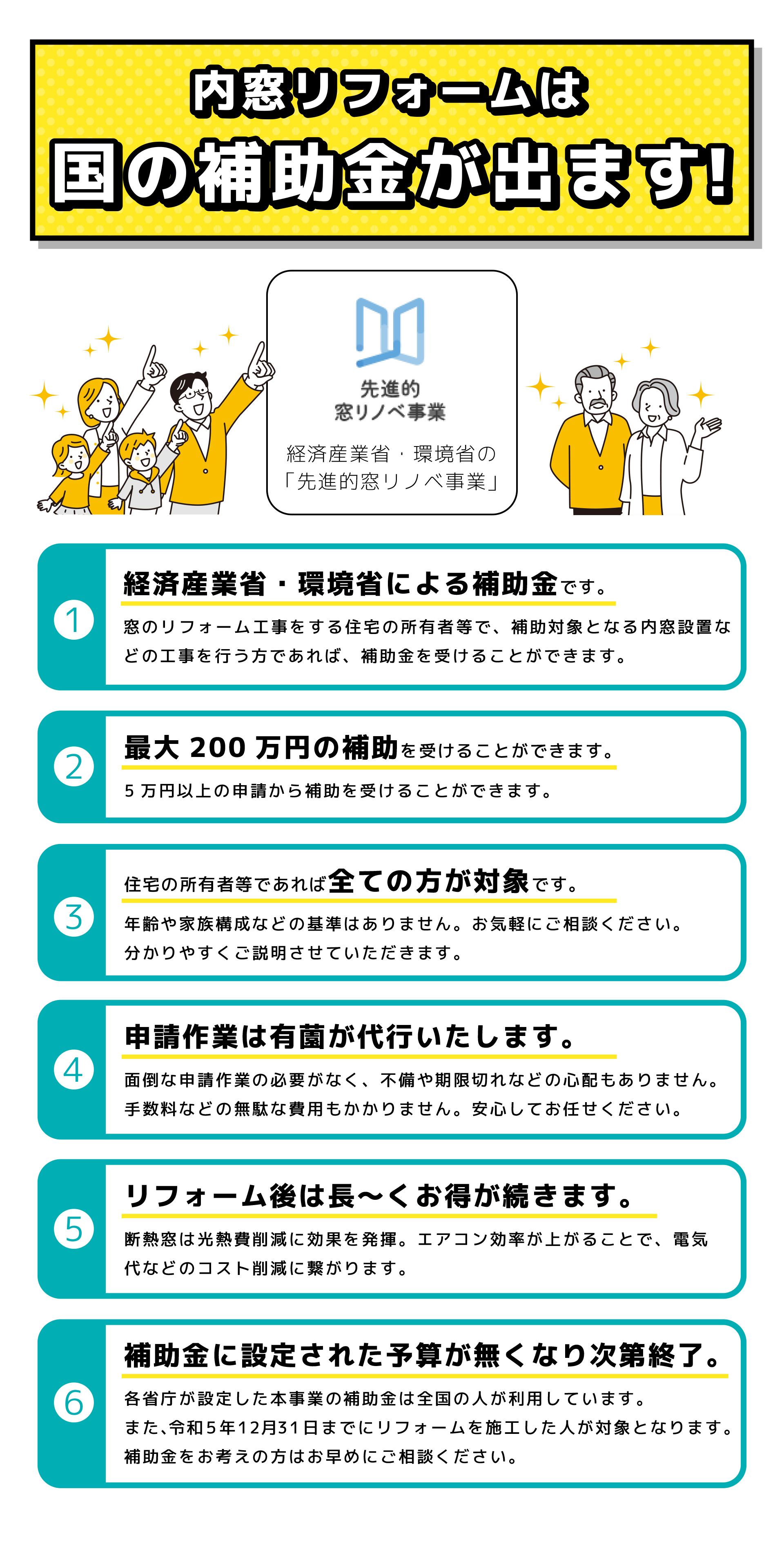 内窓リフォームは国の補助金が出ます！